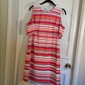 Calvin Klein cold shoulder sheath dress